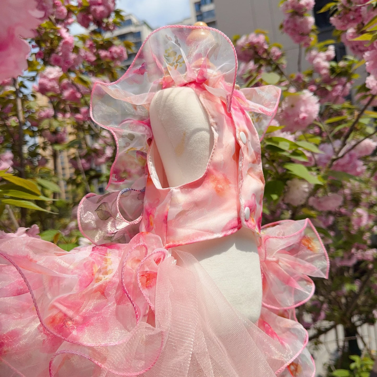 Summer Luxury Pink Green Puppy Dog Cats Clothing Chihuahua Handmade Lace Sling Princess Dresses For Small Medium Dog Pet Clothes