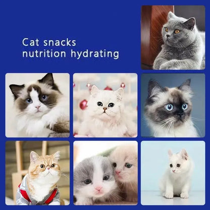 High quality  Mixed Flavor 30 Strips Cat Strips Young Cat Wet Food Pack Nutrition Abalone Tuna Chicken Formula Cat Liquid Snacks