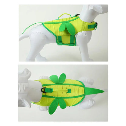 Dog Life Vests For Boating Ripstop Waterproof Dog Water Vest With Handle Adjustable Fashionable Dog Swimsuit With Quick-Release