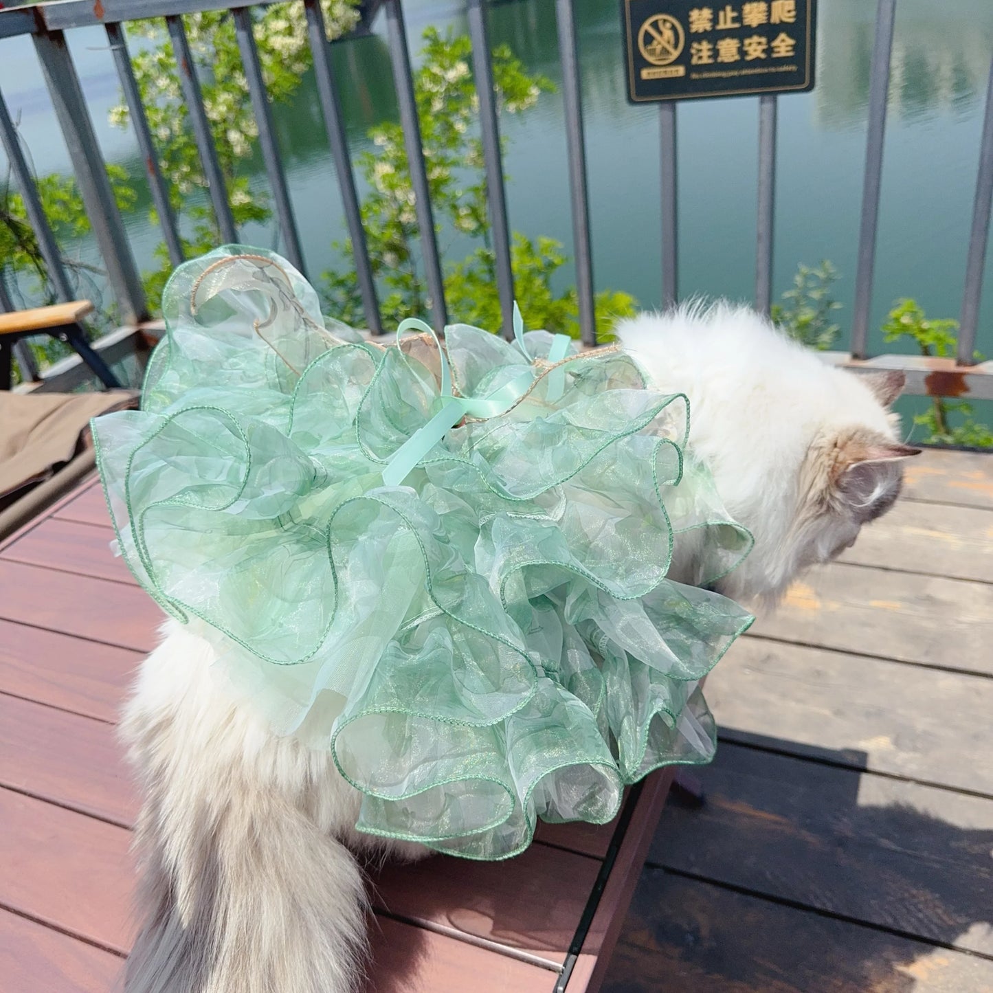 Summer Luxury Pink Green Puppy Dog Cats Clothing Chihuahua Handmade Lace Sling Princess Dresses For Small Medium Dog Pet Clothes