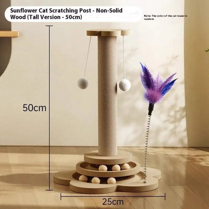 Funny Sisal Cat Scratching Board Cat Climbing Frame Turntable Wear-Resistant Scratching Board Toy Cat Grab Column Cat Supplies