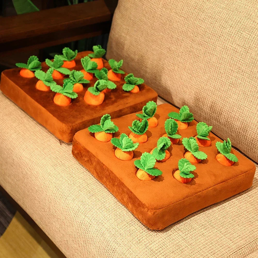 Carrot Snuffle Mat for Dogs Cats Puzzle Toy with Carrots for Small Medium Large Interactive Pet Stress Relief Dogs Chew Toys