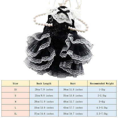 Cat Princess Dresses Dog Lace Mesh Dress Spring/Summer Thin Clothes for Small Dogs Cats Pets Sweet Clothing