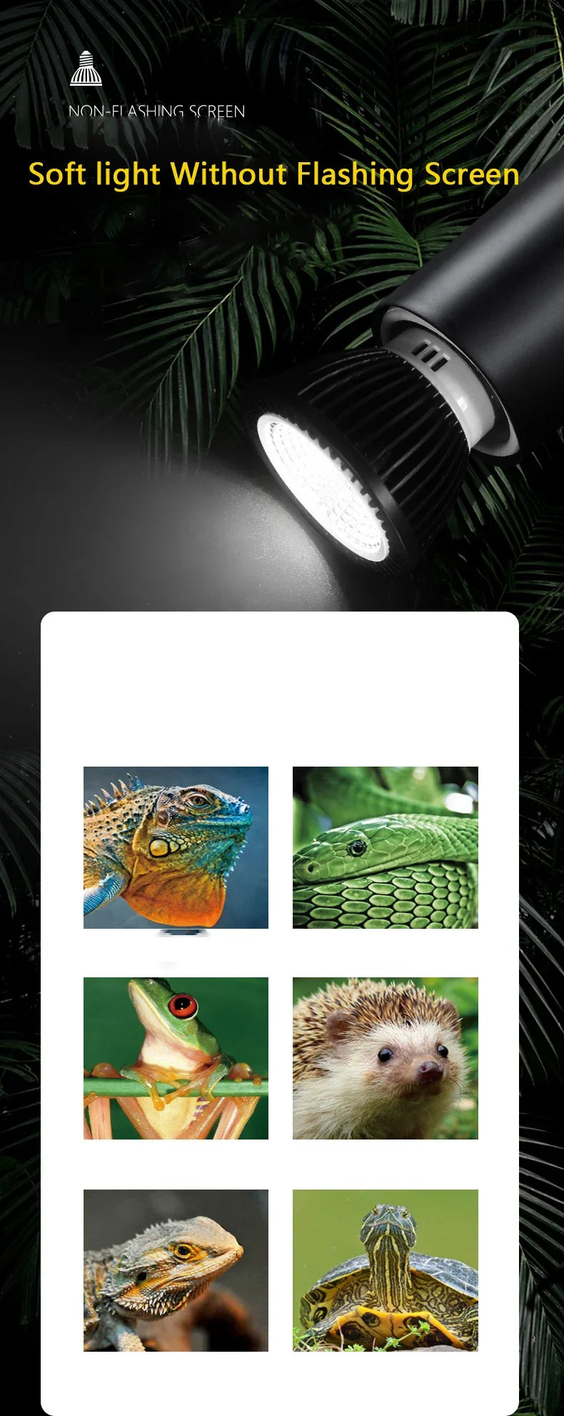 UVB+UVA Reptile 110/220V Basking LED Lamp Reptile Turtle Lizard Mane Lion Ultraviolet Calcium Lamp Sun Light Energy-Saving