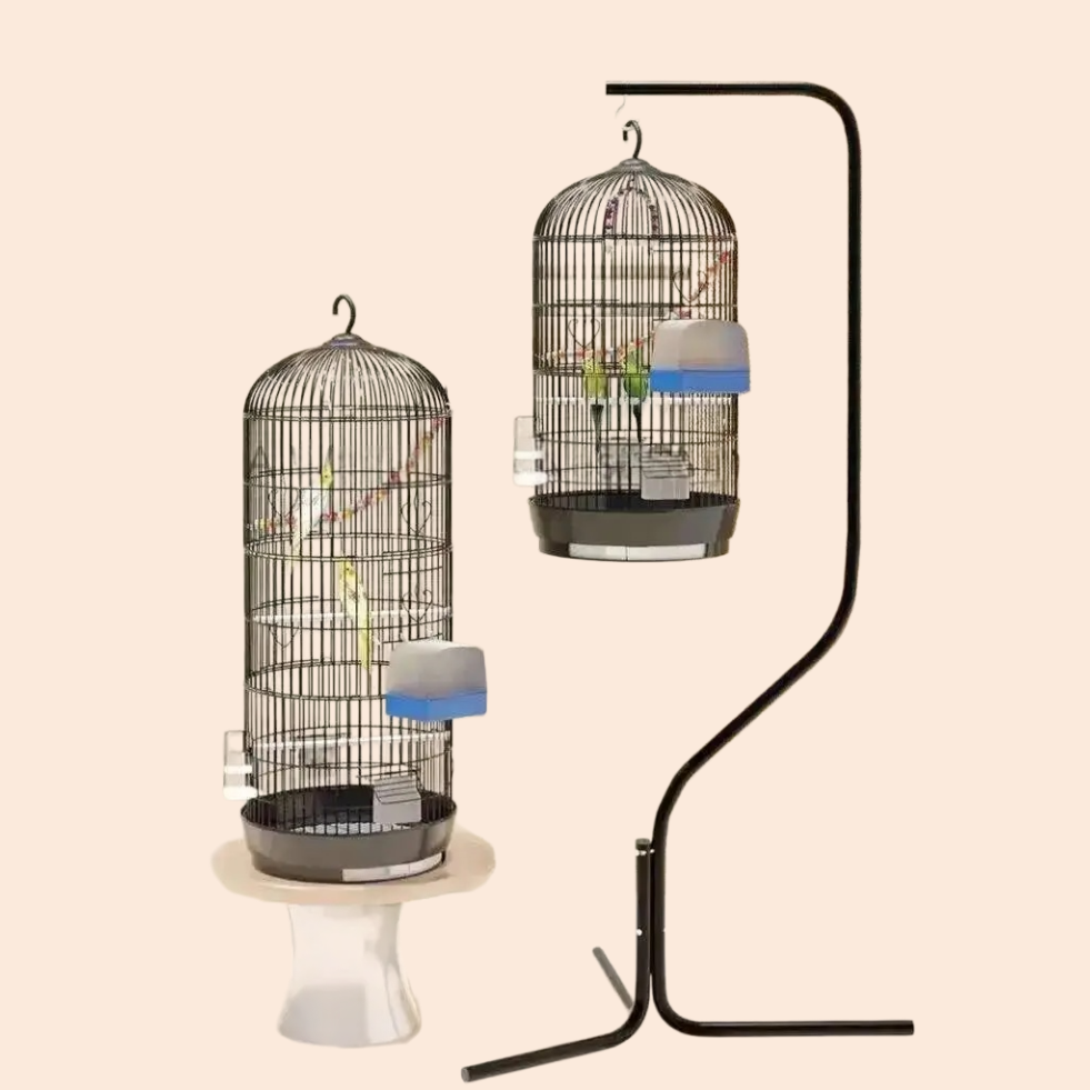 Wrought Retro Household Bird Nordic Round Iron Metal Parrot Cage Large Size Luxury Bird Villa Creative White Parrot House L