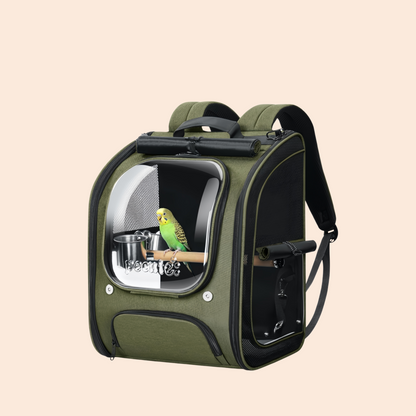 Bird Carrier Parrot Backpack Bag with Perch Cups for Small Pets,Birds,Cockatiel,Portable Bird Cage for Parrots Outdoor Travel