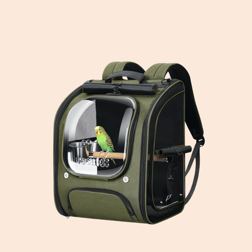 Bird Carrier Parrot Backpack Bag with Perch Cups for Small Pets,Birds,Cockatiel,Portable Bird Cage for Parrots Outdoor Travel