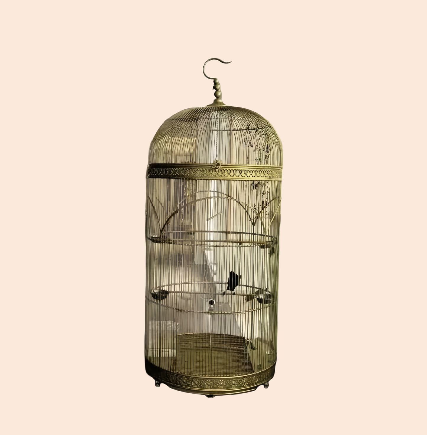 Extra Large iron Cylindrical Bird Cages courtyard outdoor Parrot Large Villa Cage European retro Cage Birds Budgie Canary Bird Z