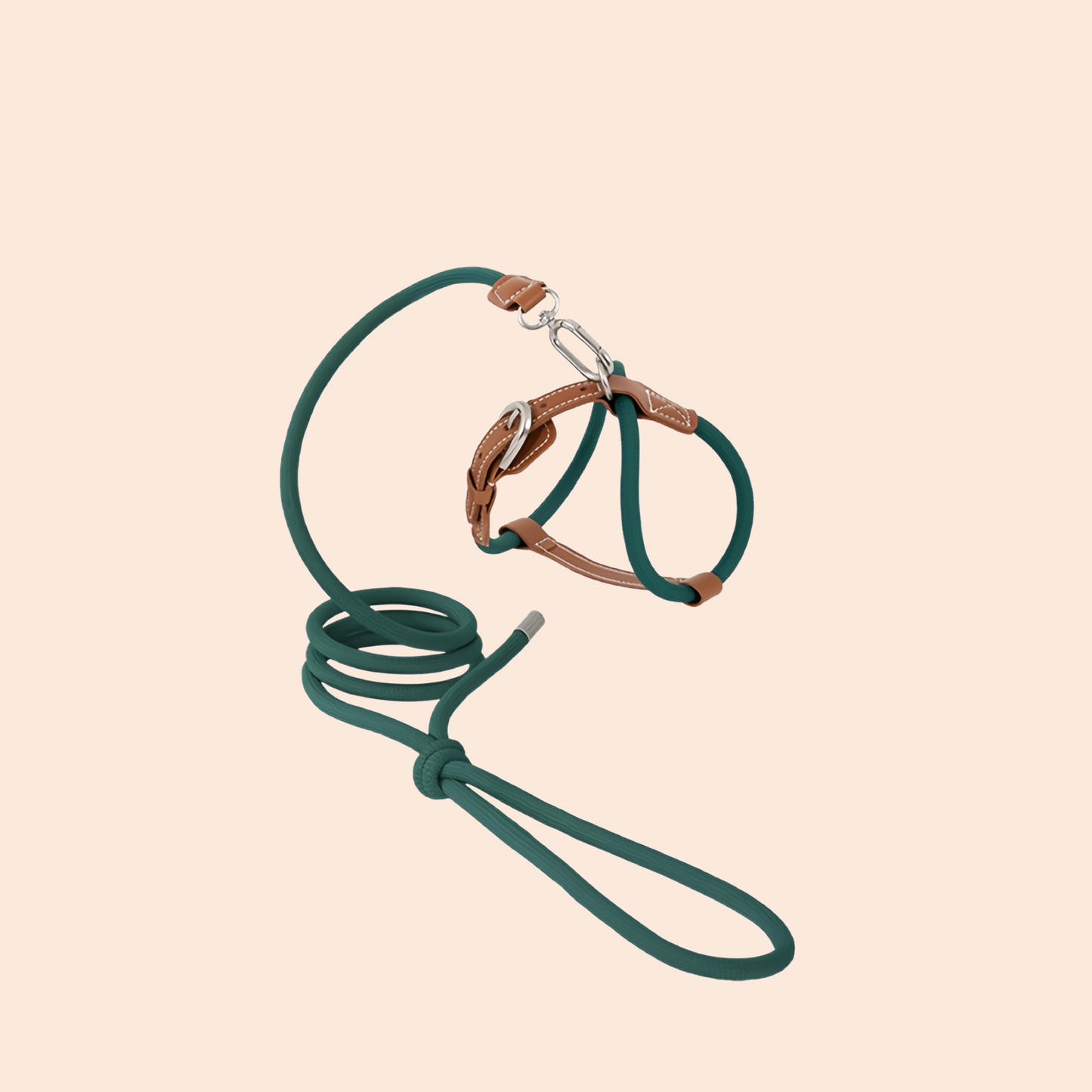 Adjustable X-Shape Cat Harness & Leash Set, Lightweight Escape Proof Cat Walking Harness,Leather 4-Gear Adjustment for 6kg Cats
