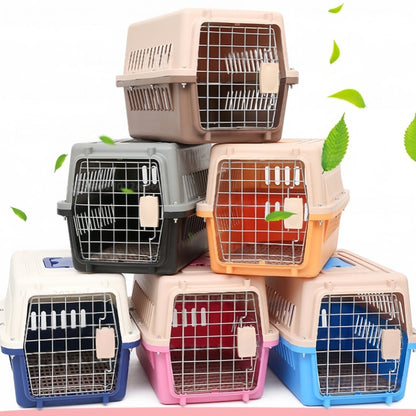 Outdoor Large Plastic Cat CageLarge Airline Pet CageCat Shipping Box Portable Pet Supplies