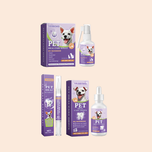 YEGBONG Pet Oral Care Drops Dog Cat Fresh Breath Tartar Remover Mild Formula Food Supplement Easy Use Home Pet Oral Hygiene