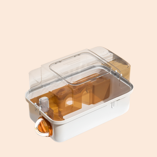 Acrylic Transparent Panoramic Hamster Cage Luxury Villa Hideout House Large Habitat Playpen for Small Pet Syrian Dwarf Hamster