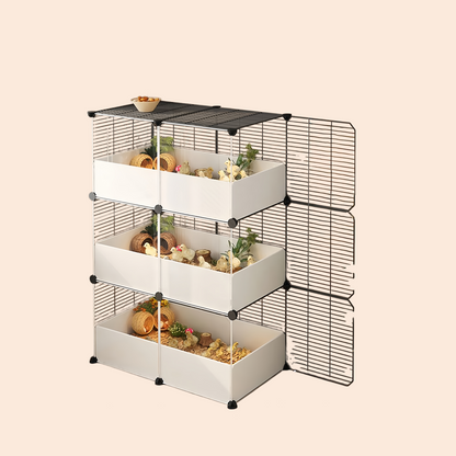 Hamster Cage for Home Use, Luxury Villa for Golden Hamsters, Small Chicken Breeding Observation Cage, Empty Cage
