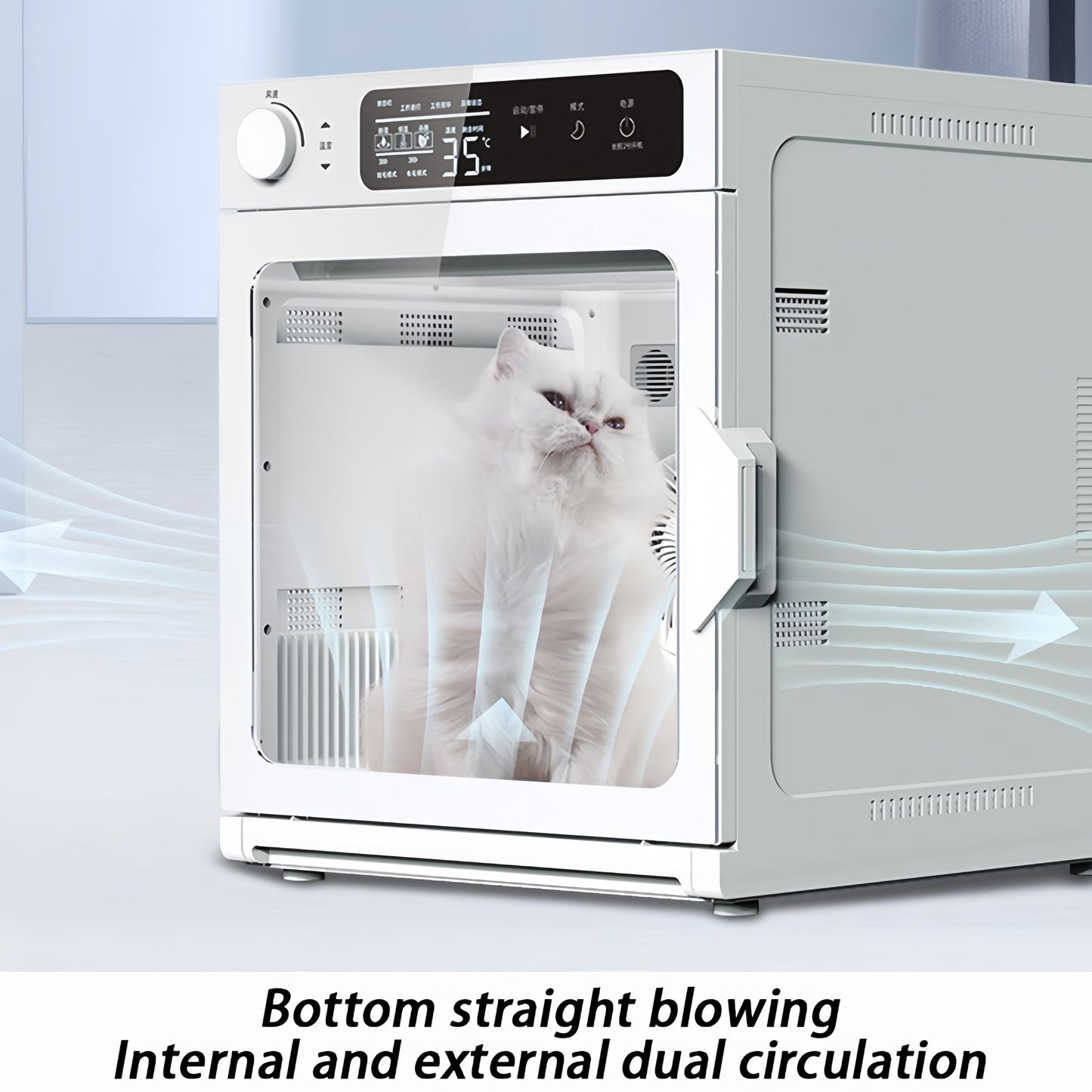 1100W Pet Dryer Box 54L Silent Sterilize Pet Dryer Machine Grooming Short Long Hair Cats Dryers Professional Dogs Supplies