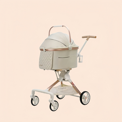 Foldable Pet Cart Strollers Basket Change Direction Medium Dogs Strollers Detachable Cat Dog Trolley Carrier Wheels Outdoor