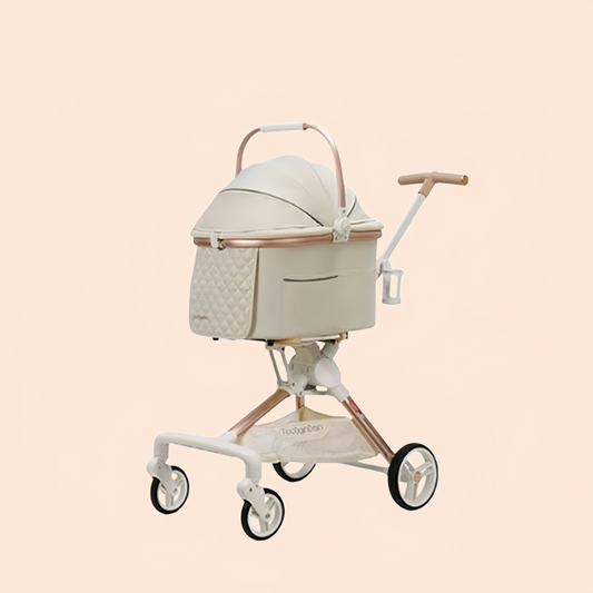 Foldable Pet Cart Strollers Basket Change Direction Medium Dogs Strollers Detachable Cat Dog Trolley Carrier Wheels Outdoor