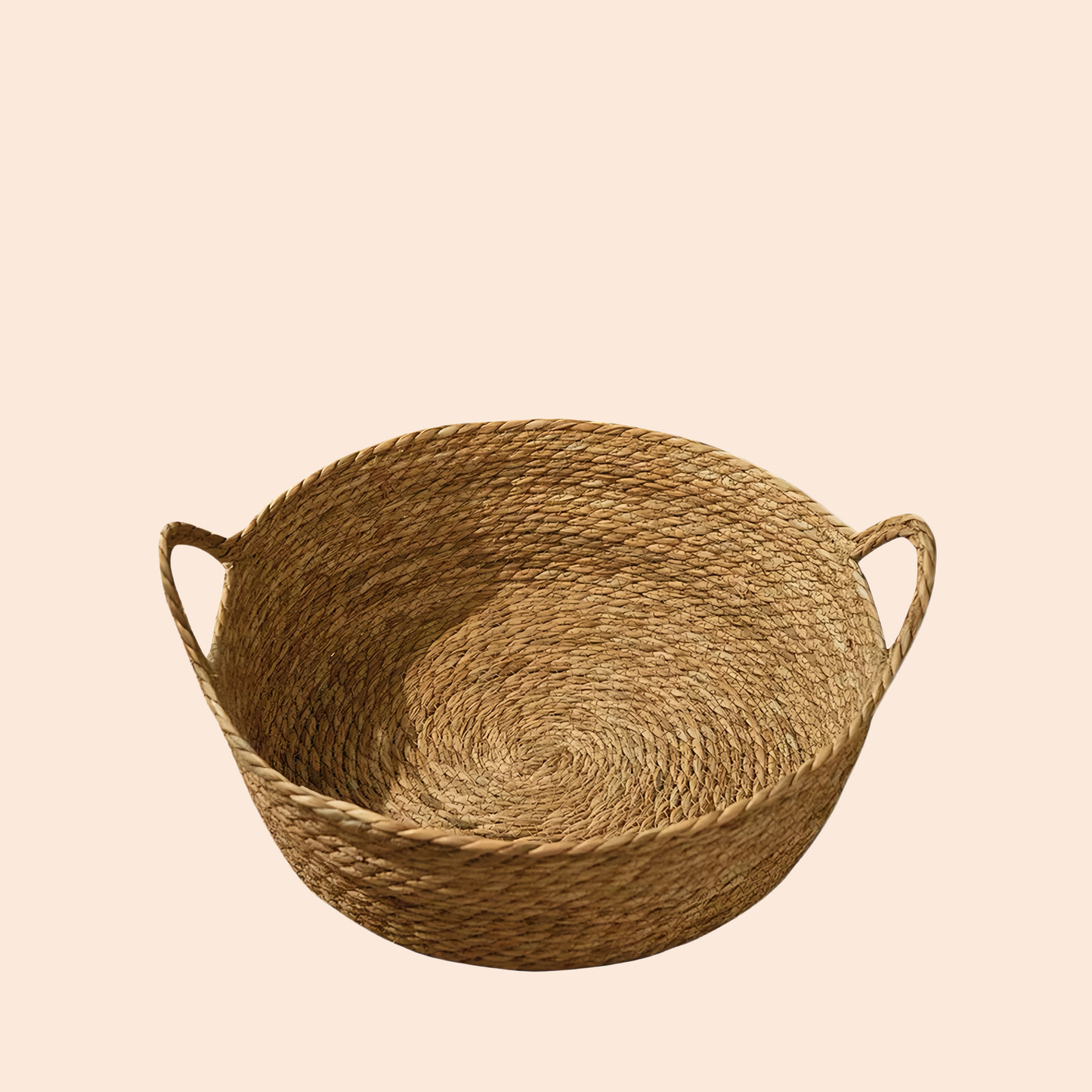 OUZEY Rattan Weaving Basket For Cat Comfortable Sleeping Pet Dog Bed Summer Cool Weave Cat House Donut Round Kitten Puppy Bed