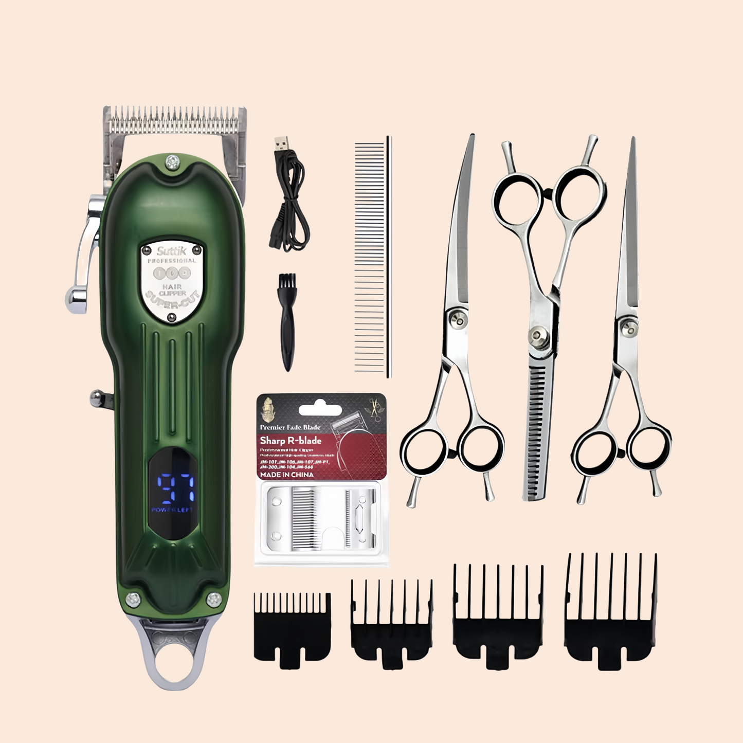 Professional Dog Hair Clipper All Metal Rechargeable Pet Trimmer Cat Shaver Cutting Machine Pets Low Noice Grooming Haircut