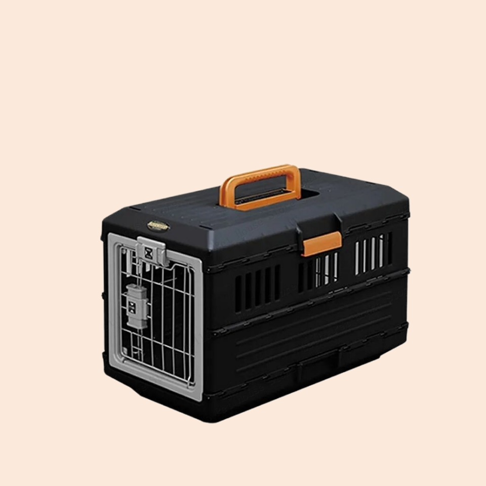 Portable foldable dog cage Oversized breathable pet airline box Car pet cage for traveling Multi-function foldable pet cage