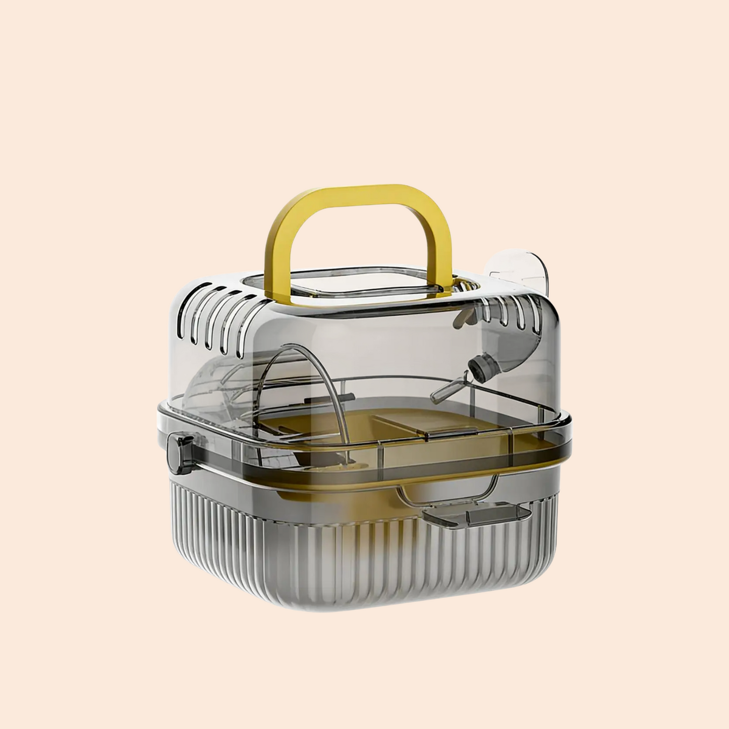 Hamster Travel Carrier Double-Layer Breathable Case Small Hamster Cage With Handle For Guinea Bunny Mice Dwarf Chinchillas