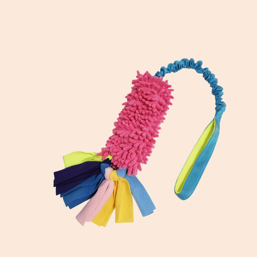 Durable Dog Toys for Aggressive Chewers - Soft Plush Pulling Rope Chew Toy with Sturdy Handle, Interactive Teeth Cleaning Toy