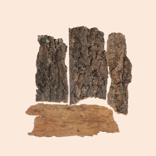 4Pc Natural Cork Bark Flat Reptile Tree Bark Terrarium Fish Tank Driftwood Reptile Platform Bark Pet Terrarium Decors