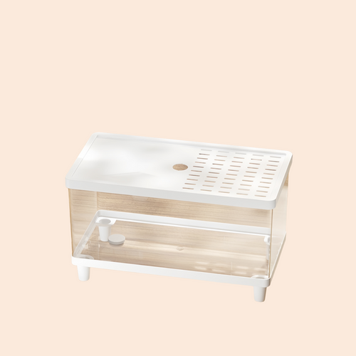 Multifunctional Transparent Reptile Terrarium Visual Breathable Lizard Breeding Box with Cover Reptile Habitat Landscaping