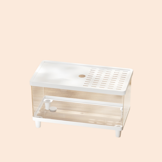 Multifunctional Transparent Reptile Terrarium Visual Breathable Lizard Breeding Box with Cover Reptile Habitat Landscaping