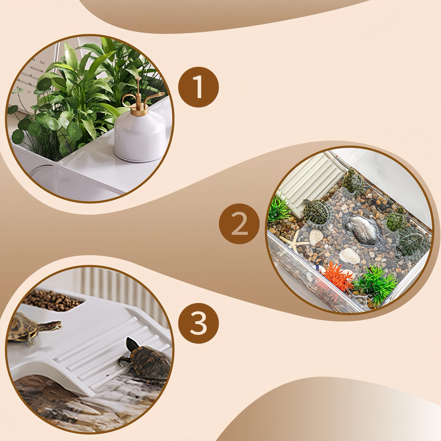 Multifunctional Transparent Reptile Terrarium Visual Breathable Lizard Breeding Box with Cover Reptile Habitat Landscaping